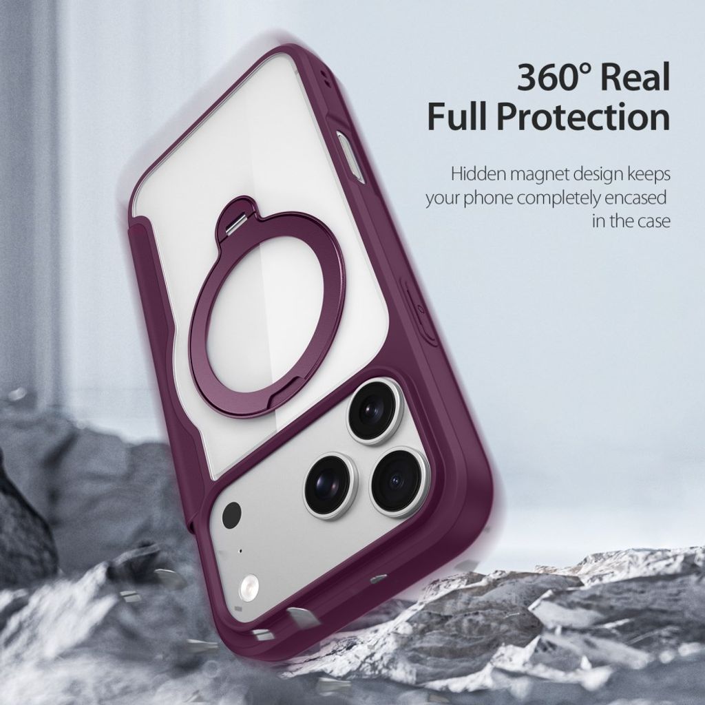Dux Ducis iPhone 17 Pro Max/18 Pro Max Etui Skin X Pro Series Kickstand MagSafe Rød
