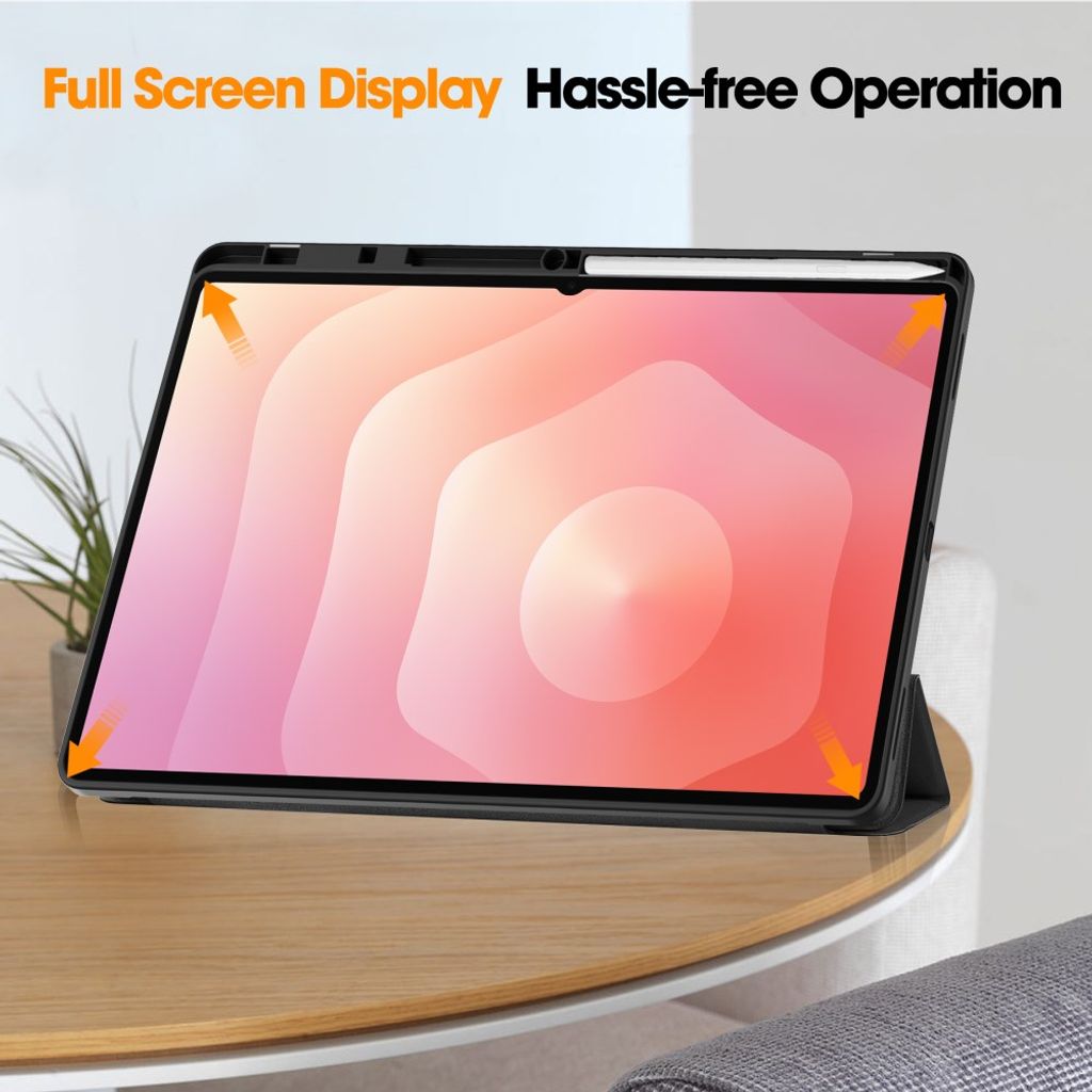 Samsung Galaxy Tab S11 Ultra/S12 Ultra Etui Tri-Fold Pennfack Sort