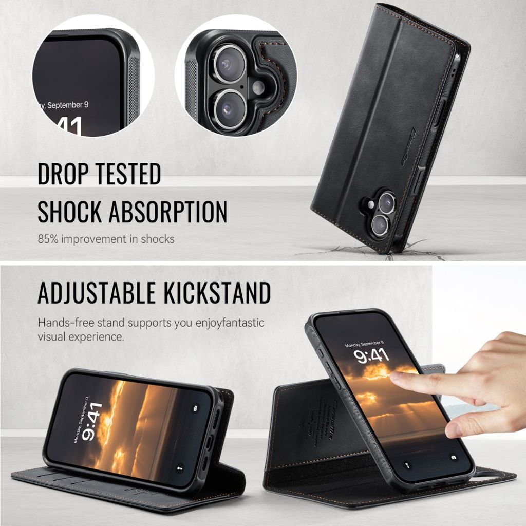 CaseMe iPhone 17 Etui C49 Series Sort
