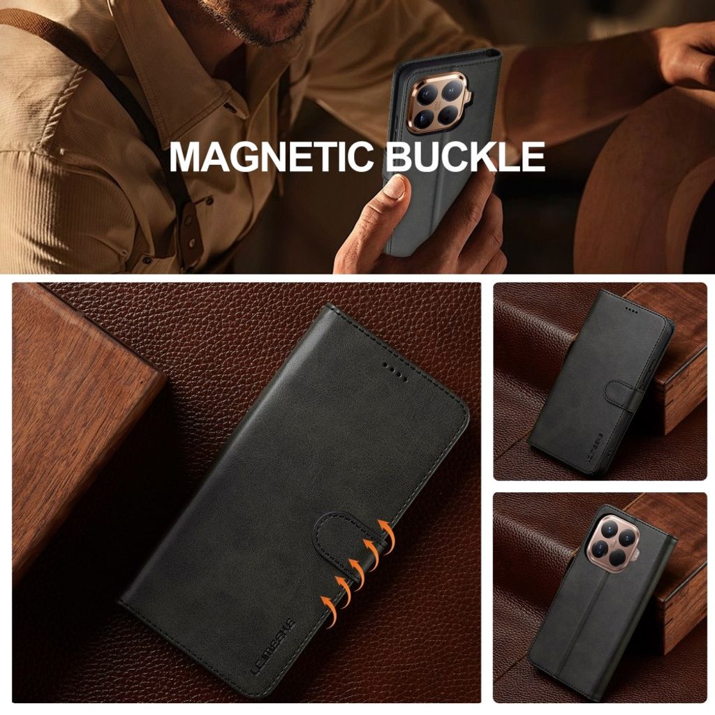 Lc.Imeeke Xiaomi 17T Pro Etui med Kortholder Stativfunktion Sort
