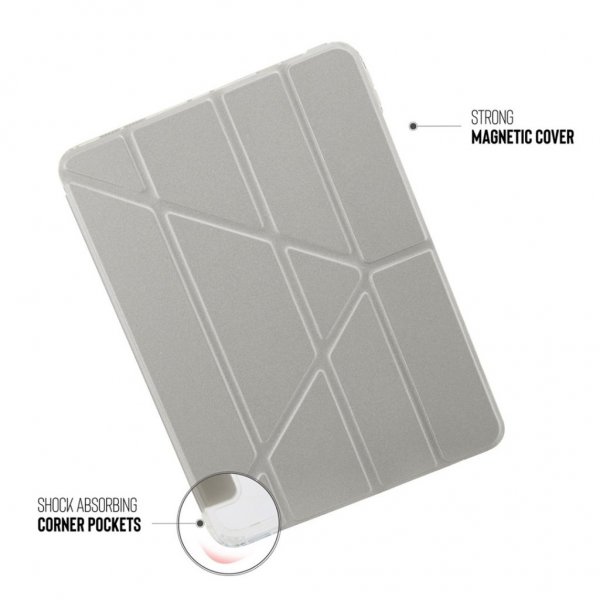 Pipetto iPad Air 10.9 (gen 4/5) Cover Metallic Origami Sølv