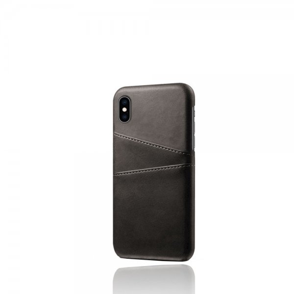 iPhone X/Xs Cover med To Kortrum Sort