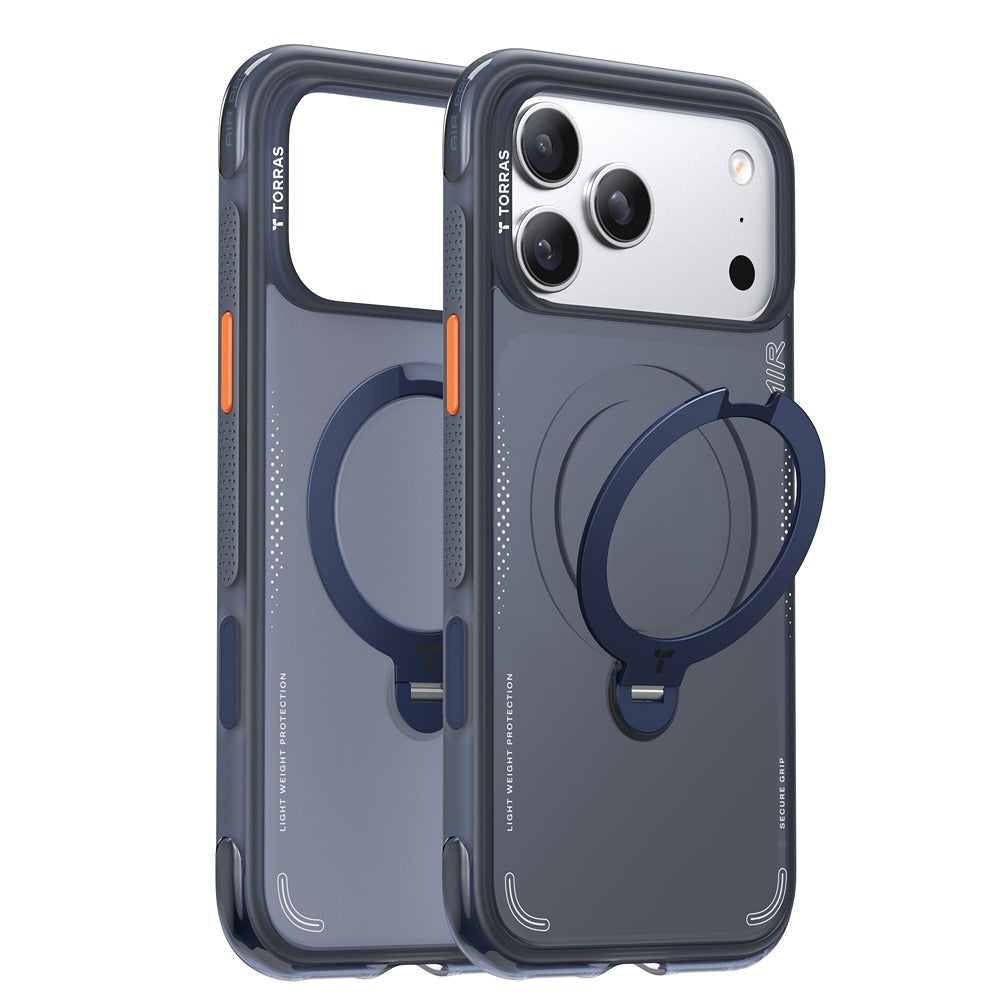 Torras iPhone 17 Pro Cover Ostand Q3 Air Deep Blue