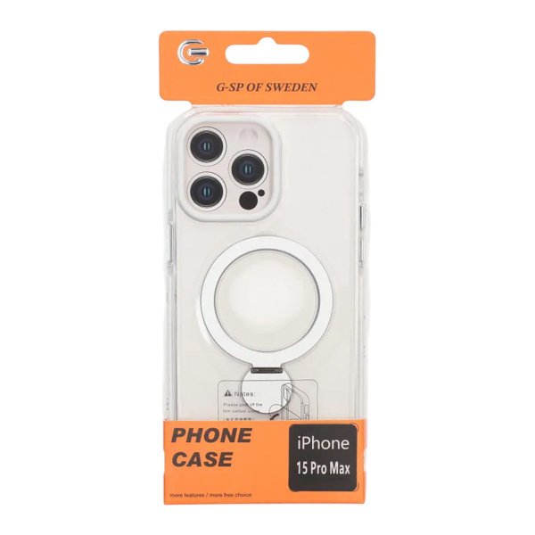 iPhone 15 Pro Max Cover Ringstand MagSafe Transparent