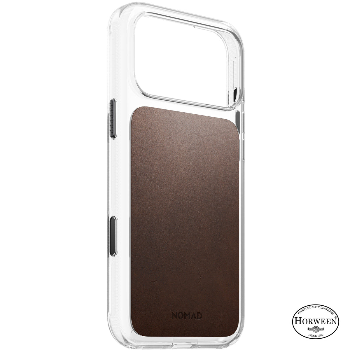 Nomad iPhone 17 Pro Max/iPhone 18 Pro Max Cover Clear Leather Case Rustic Brown