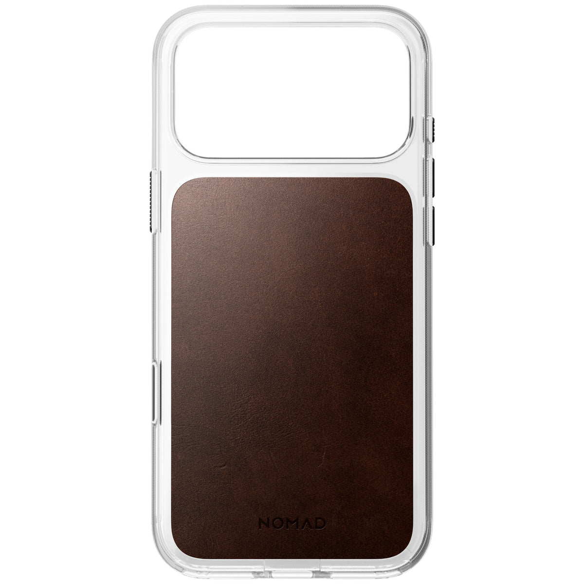 Nomad iPhone 17 Pro Max/iPhone 18 Pro Max Cover Clear Leather Case Rustic Brown