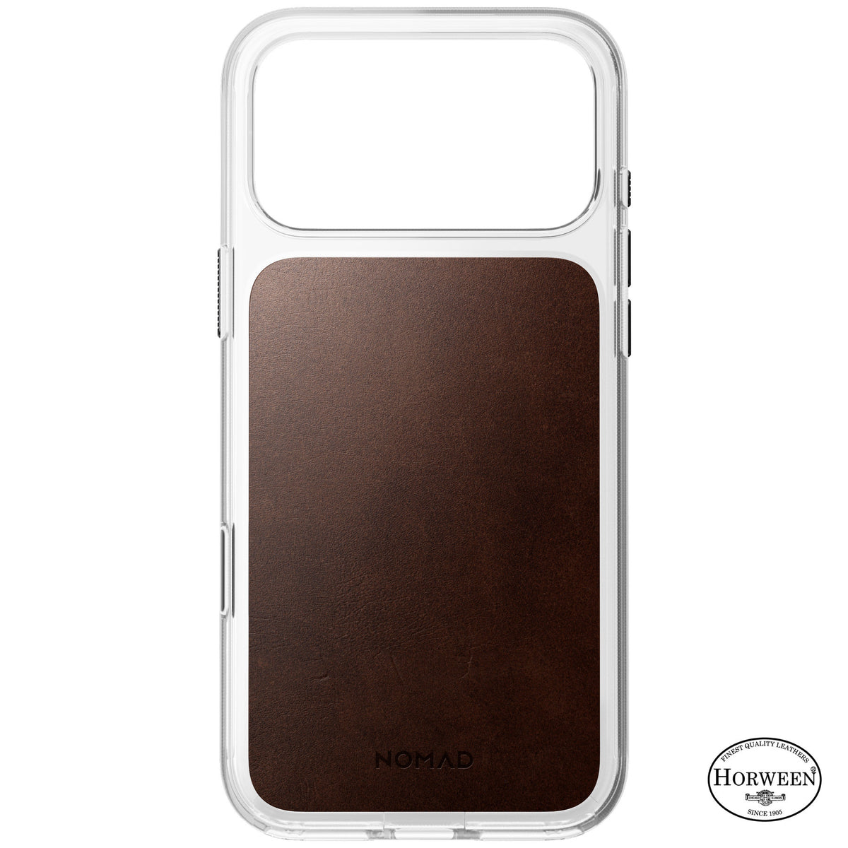 Nomad iPhone 17 Pro Max/iPhone 18 Pro Max Cover Clear Leather Case Rustic Brown