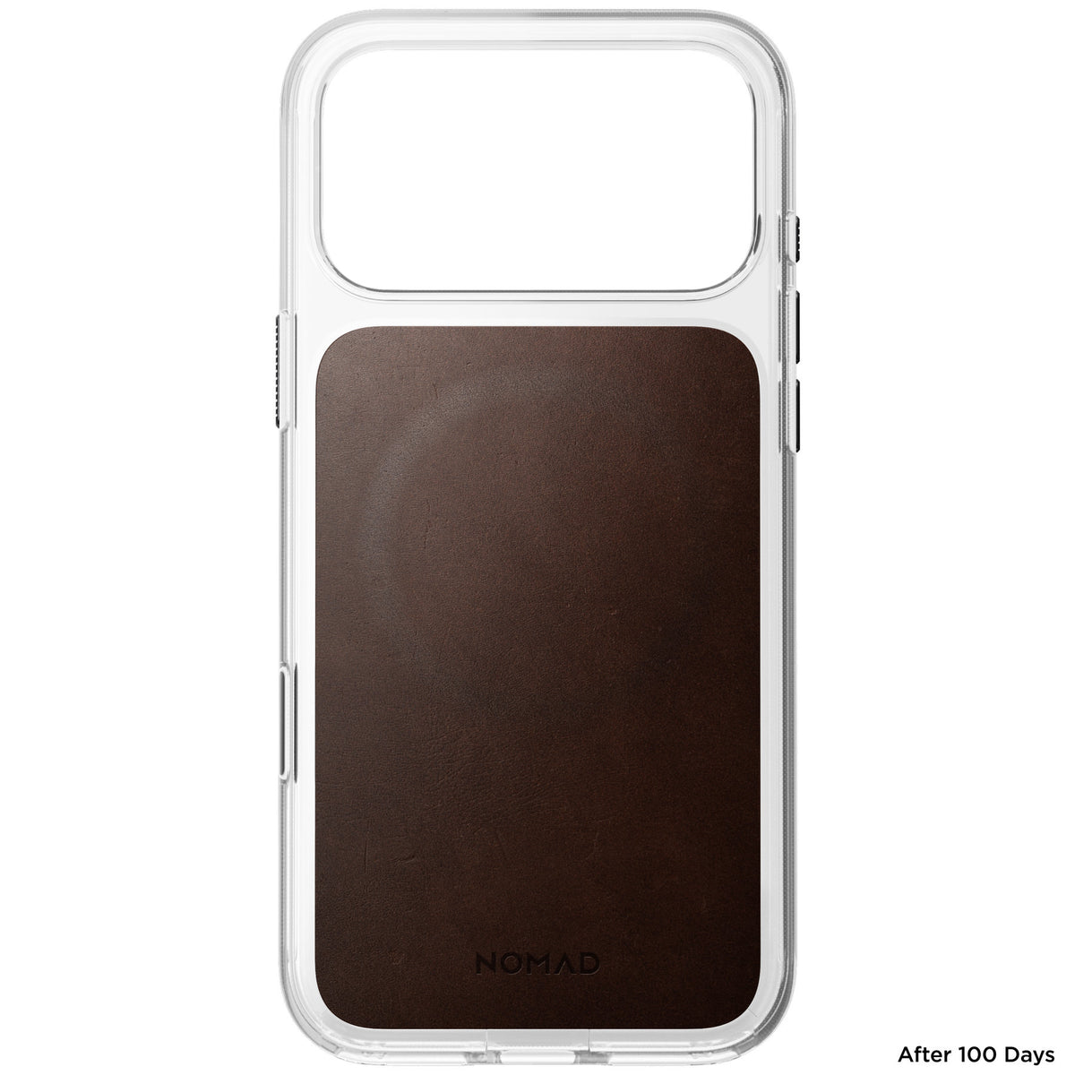 Nomad iPhone 17 Pro Max/iPhone 18 Pro Max Cover Clear Leather Case Rustic Brown