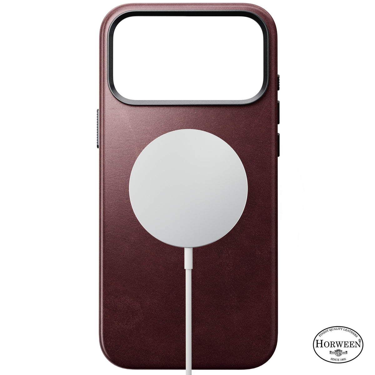 Nomad iPhone 17 Pro Max/iPhone 18 Pro Max Cover Traditional Leather Case Horween Burgundy