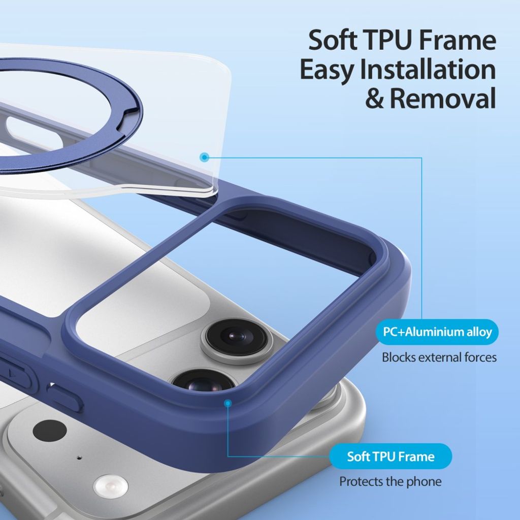 Dux Ducis iPhone 17 Pro Max/18 Pro Max Cover Skin X Pro Series Kickstand MagSafe Blå