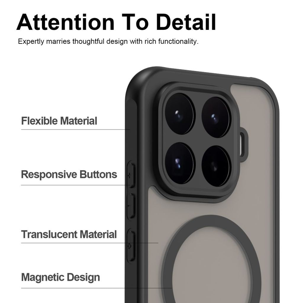 Xiaomi 17T Cover Frostet MagSafe Sort