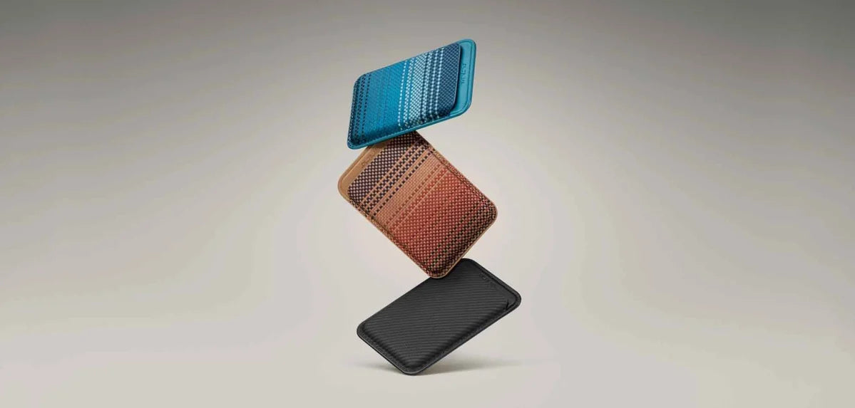 Pitaka Kortholder Magnetic Woven Wallet Black/Grey Twill