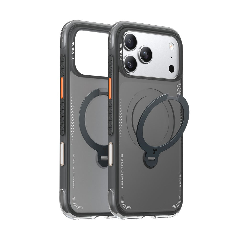 Torras iPhone 17 Pro Cover Ostand Q3 Air Shadow Black