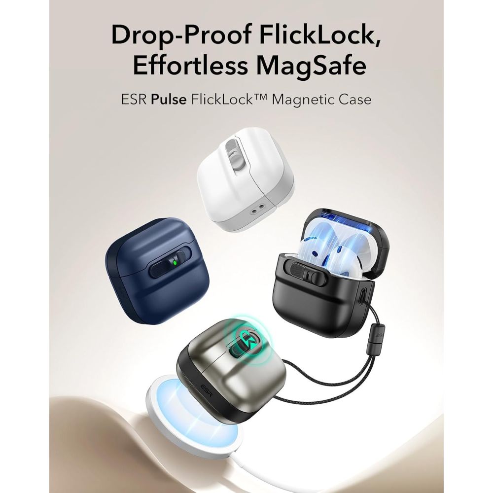 ESR AirPods 4/5 Cover Pulse FlickLock HaloLock Sort