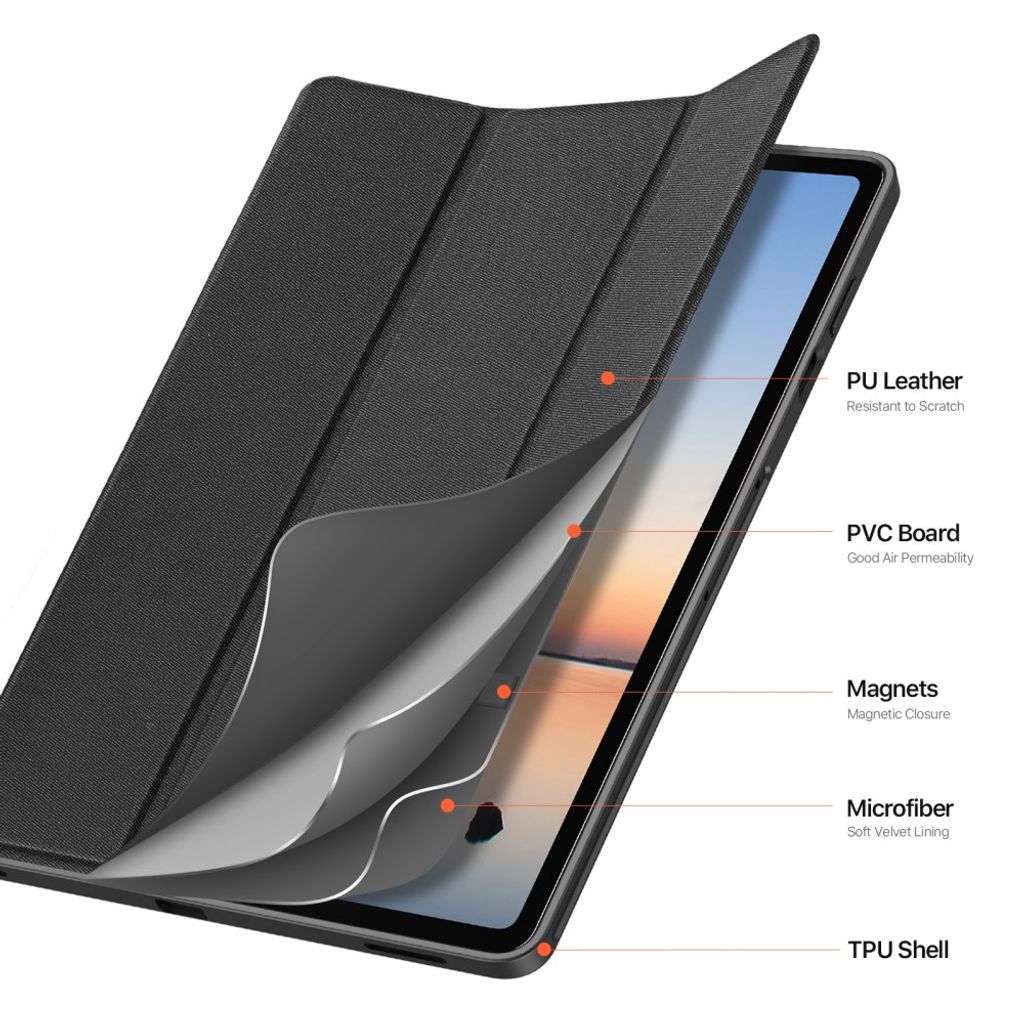 Dux Ducis Samsung Galaxy Tab S12 Plus Etui DOMO Series Sort