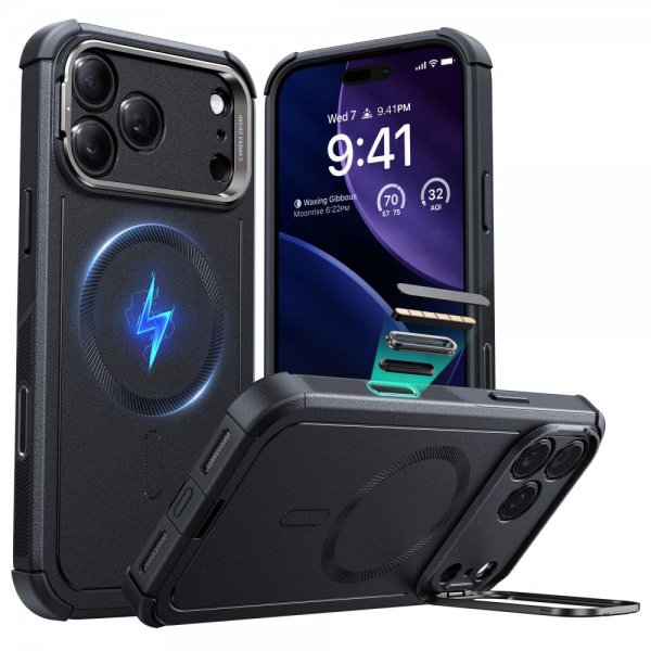 ESR iPhone 17 Pro Cover Cyber Tough Kickstand MagSafe Sort