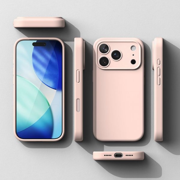 Ringke iPhone 17 Pro Cover Silikone Magnetic Pink Sand