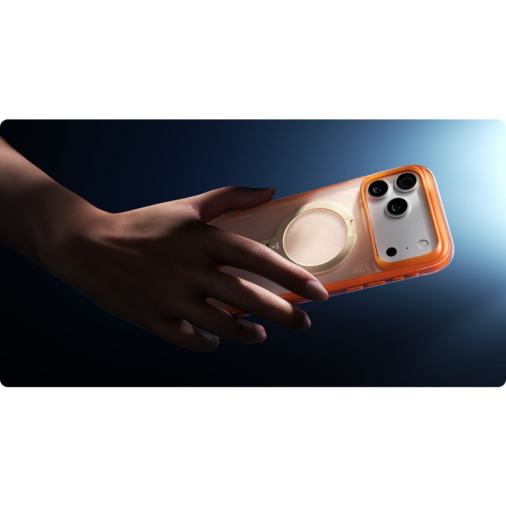 Torras iPhone 17 Pro Max Cover Ostand Q3 Air Energy Orange