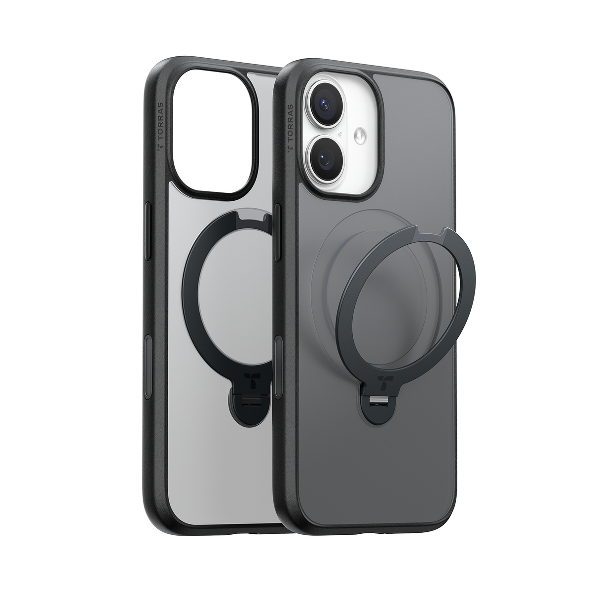 Torras iPhone 17 Cover Ostand Q3 Spin Obsidian Black