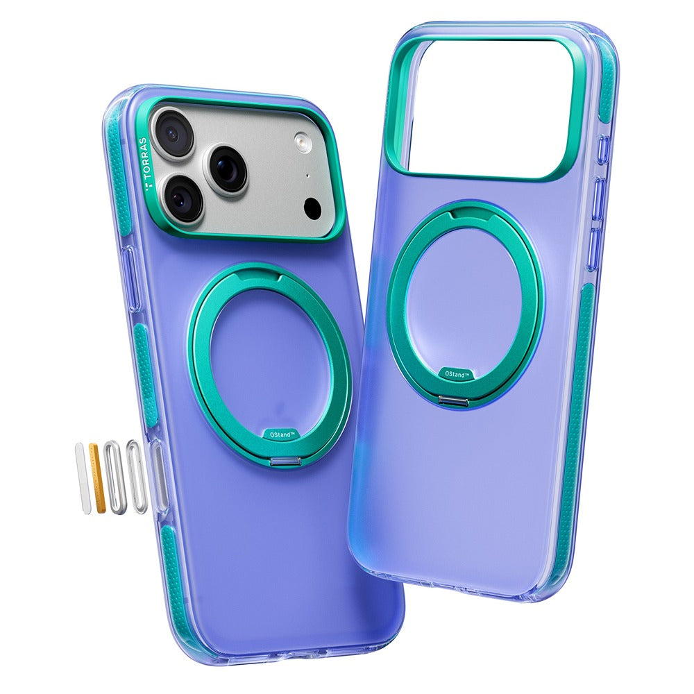 Torras iPhone 17 Pro Max Cover Ostand O3 Hue Indigo Blue