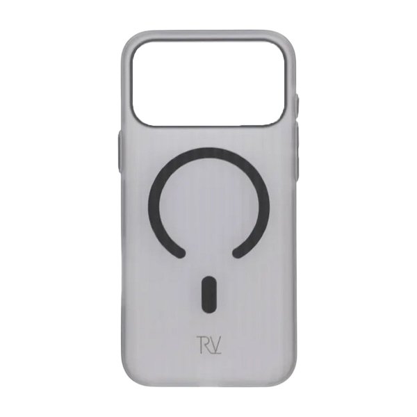 Rvelon iPhone 17 Pro Max Cover Bølgepap MagSafe Sort
