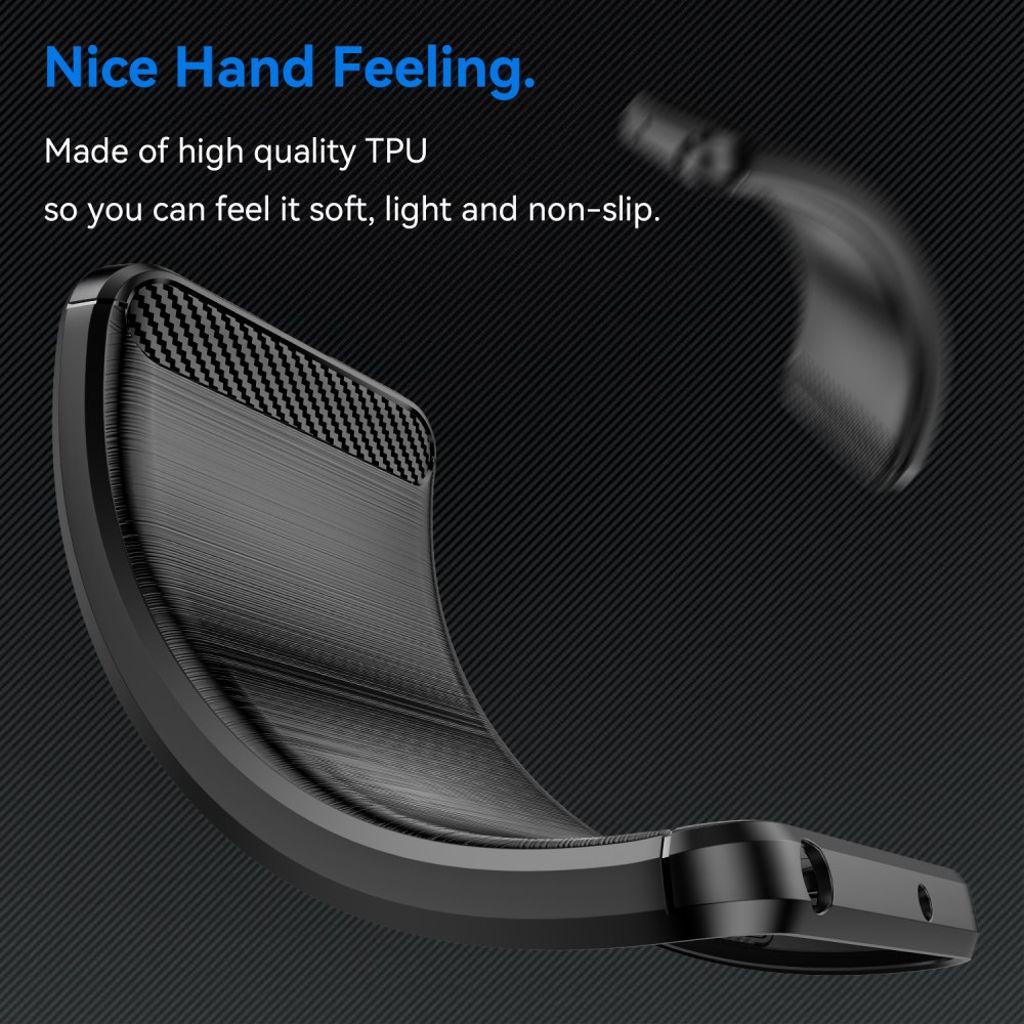 Xiaomi 17 Ultra Cover Børstet Kulfiber-tekstur Sort