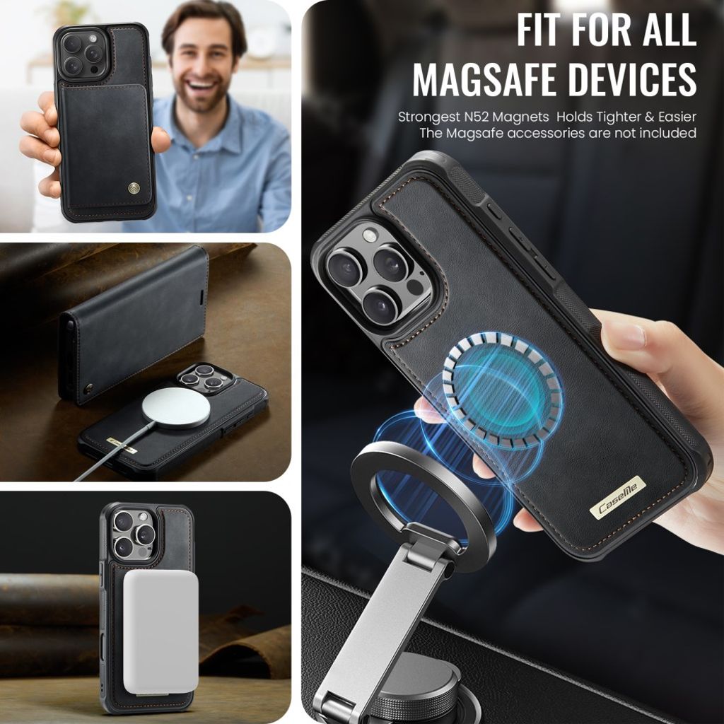 CaseMe iPhone 13 Pro Etui C49 Series Sort