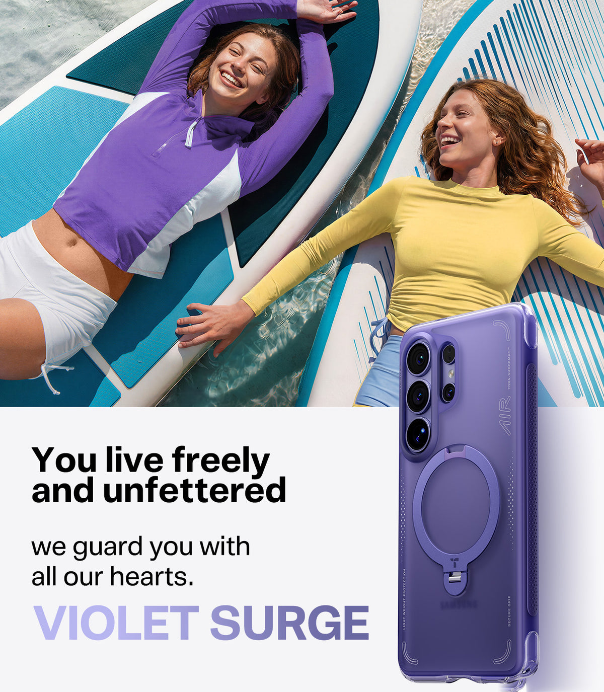 Torras Samsung Galaxy S26 Ultra Cover Ostand Q3 Air Violet Surge