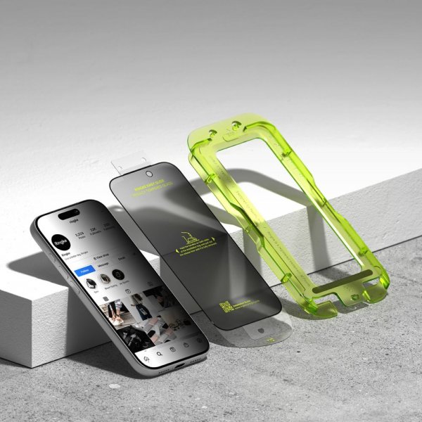 Ringke iPhone 17 Pro Skærmbeskyttelse Easy Slide Privacy 2-pak