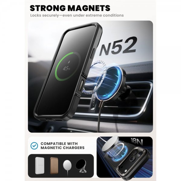 Supcase iPhone 17 Pro Cover Ares Flip MagSafe Sort