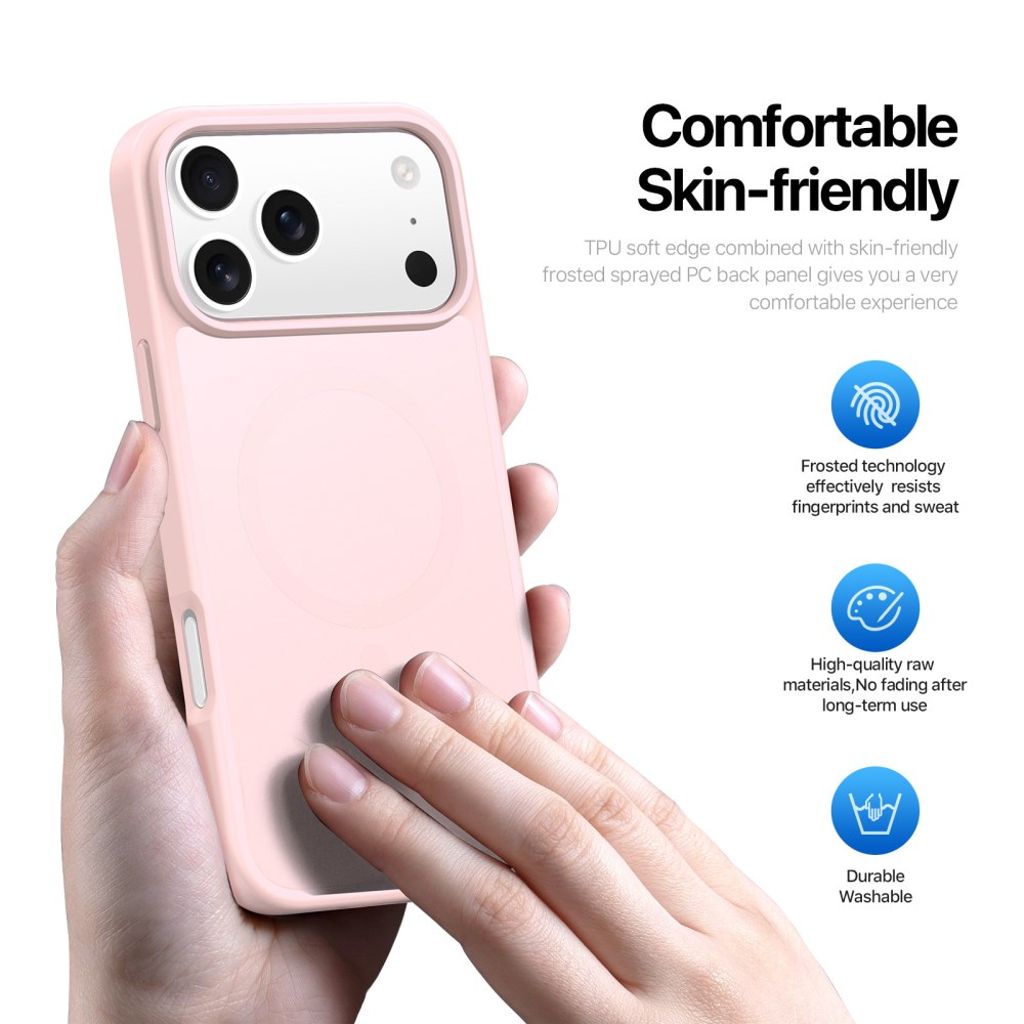 Dux Ducis iPhone 17 Pro Max Cover Yind Series MagSafe Lyserød