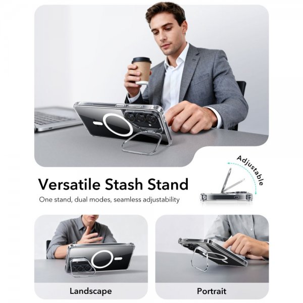 ESR Samsung Galaxy S26 Cover Classic Hybrid Kickstand MagSafe Transparent