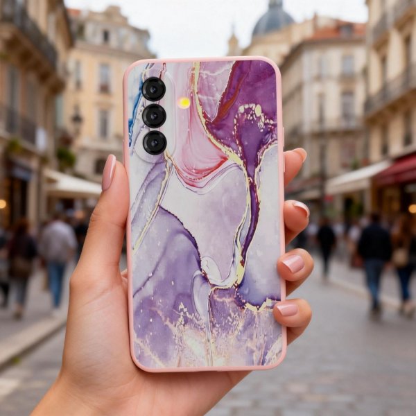 Tech-Protect Samsung Galaxy A37 Cover Icon Pink Marble