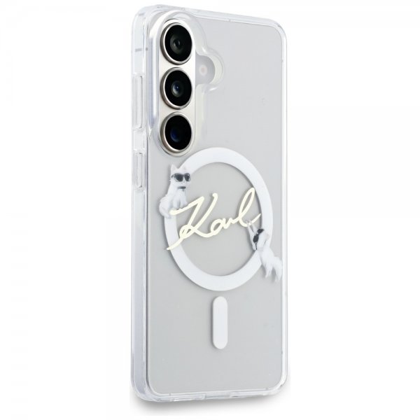 Karl Lagerfeld Samsung Galaxy S26 Plus Cover Script MagSafe Transparent