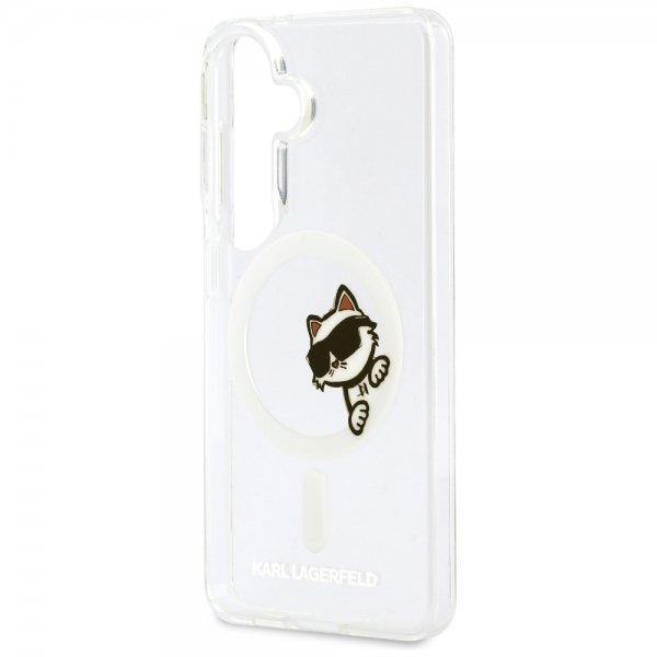 Karl Lagerfeld Samsung Galaxy S26 Plus Cover Choupette Peekaboo MagSafe Transparent