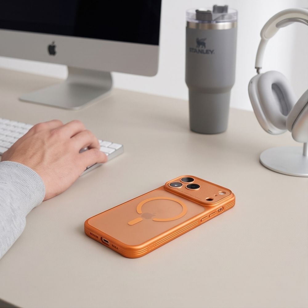 Tech-Protect iPhone 17 Pro Max/iPhone 18 Pro Max Cover MagPrime MagSafe Mat Orange