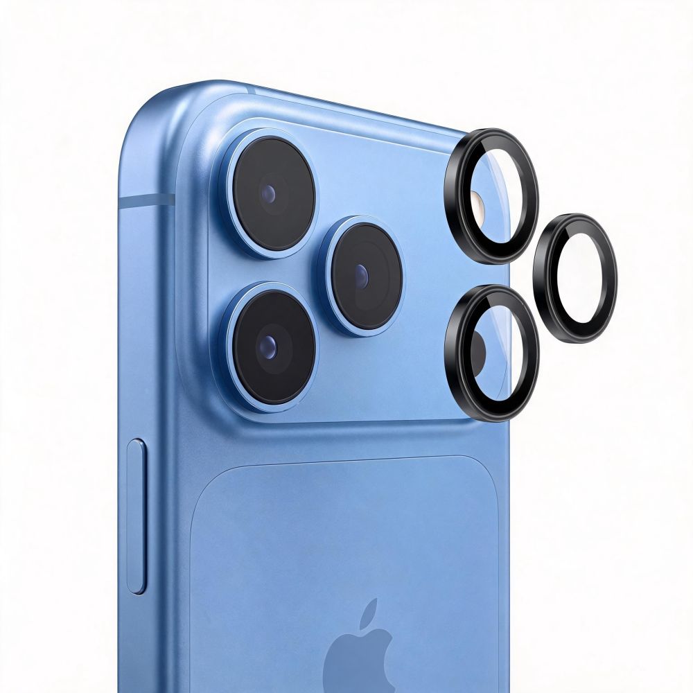 Tech-Protect iPhone 18 Pro/iPhone 18 Pro Max Kameralinsebeskytter Cam Fit+ Sort