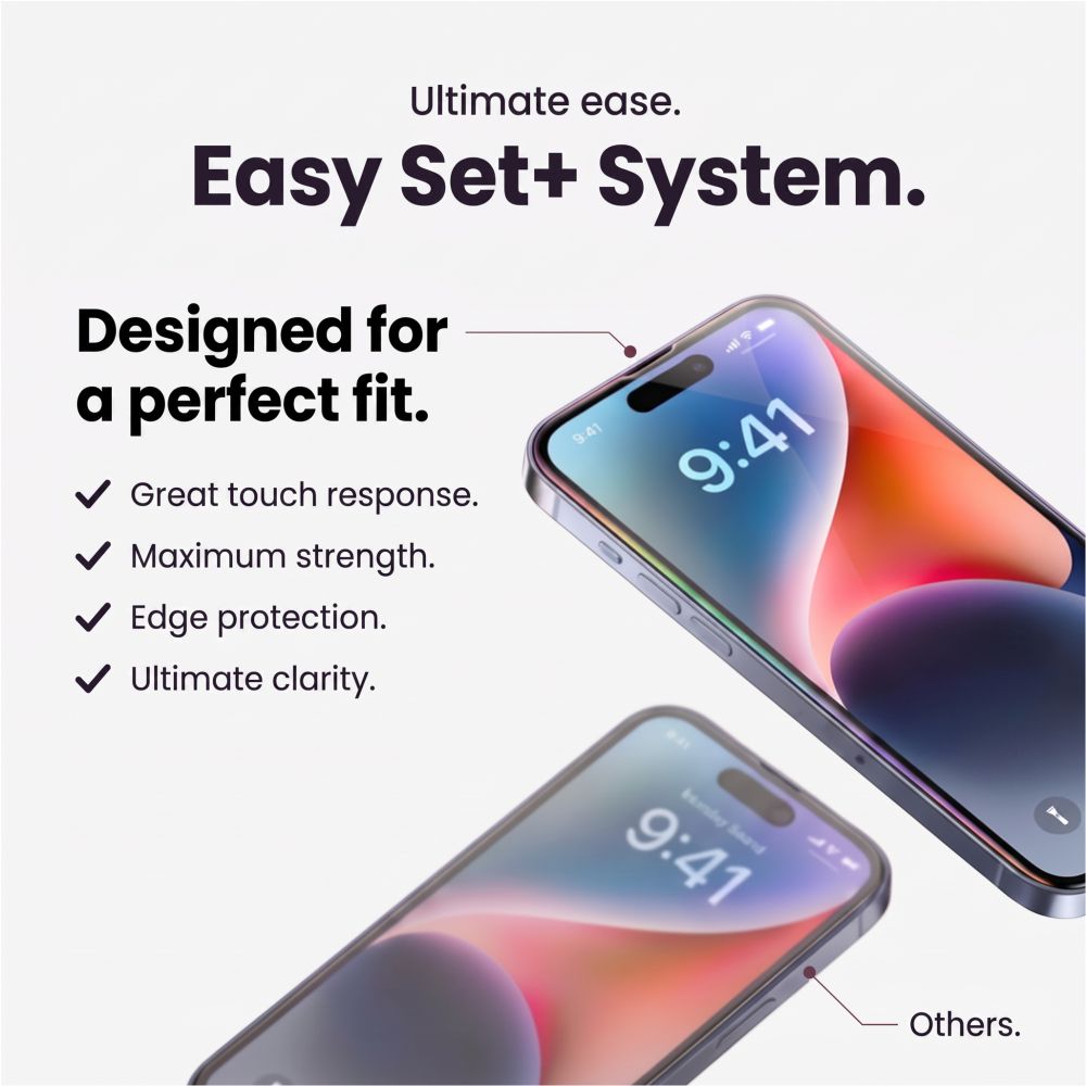 Tech-Protect iPhone 18 Pro Max Skærmbeskytter & Kameralinsebeskytter Easy Set+ 2-pack
