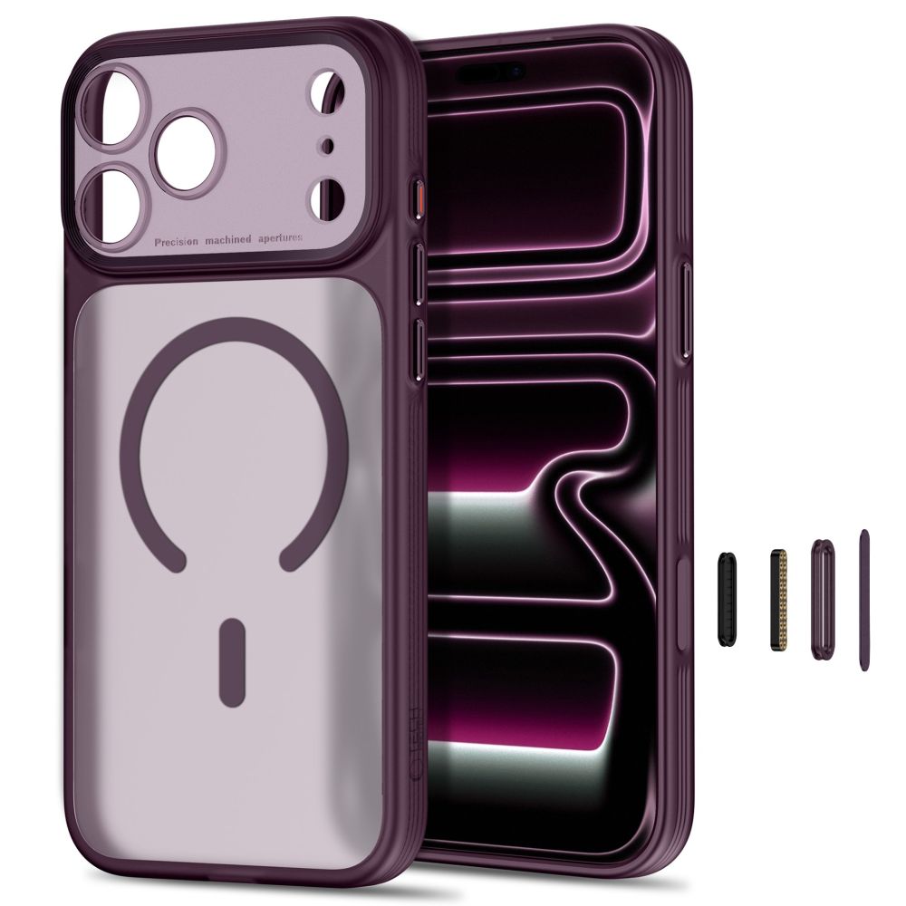 Tech-Protect iPhone 17 Pro Max/iPhone 18 Pro Max Cover MagPrime MagSafe Mat bordeaux