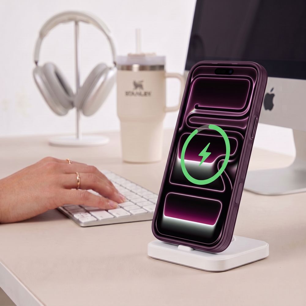 Tech-Protect iPhone 17 Pro Max/iPhone 18 Pro Max Cover MagPrime MagSafe Mat bordeaux