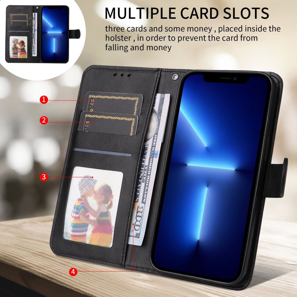 Oppo Find X9 Pro Etui med Kortholder Sort