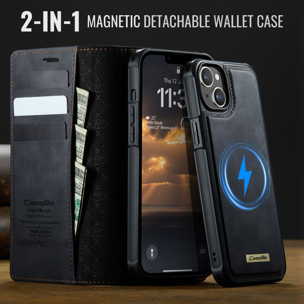 CaseMe iPhone 15 Etui C49 Series Sort