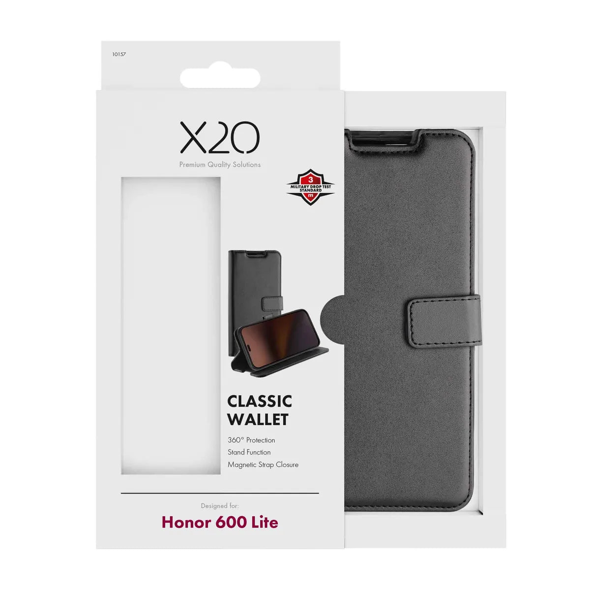 X2O Honor 600 Lite Etui Classic Wallet Sort