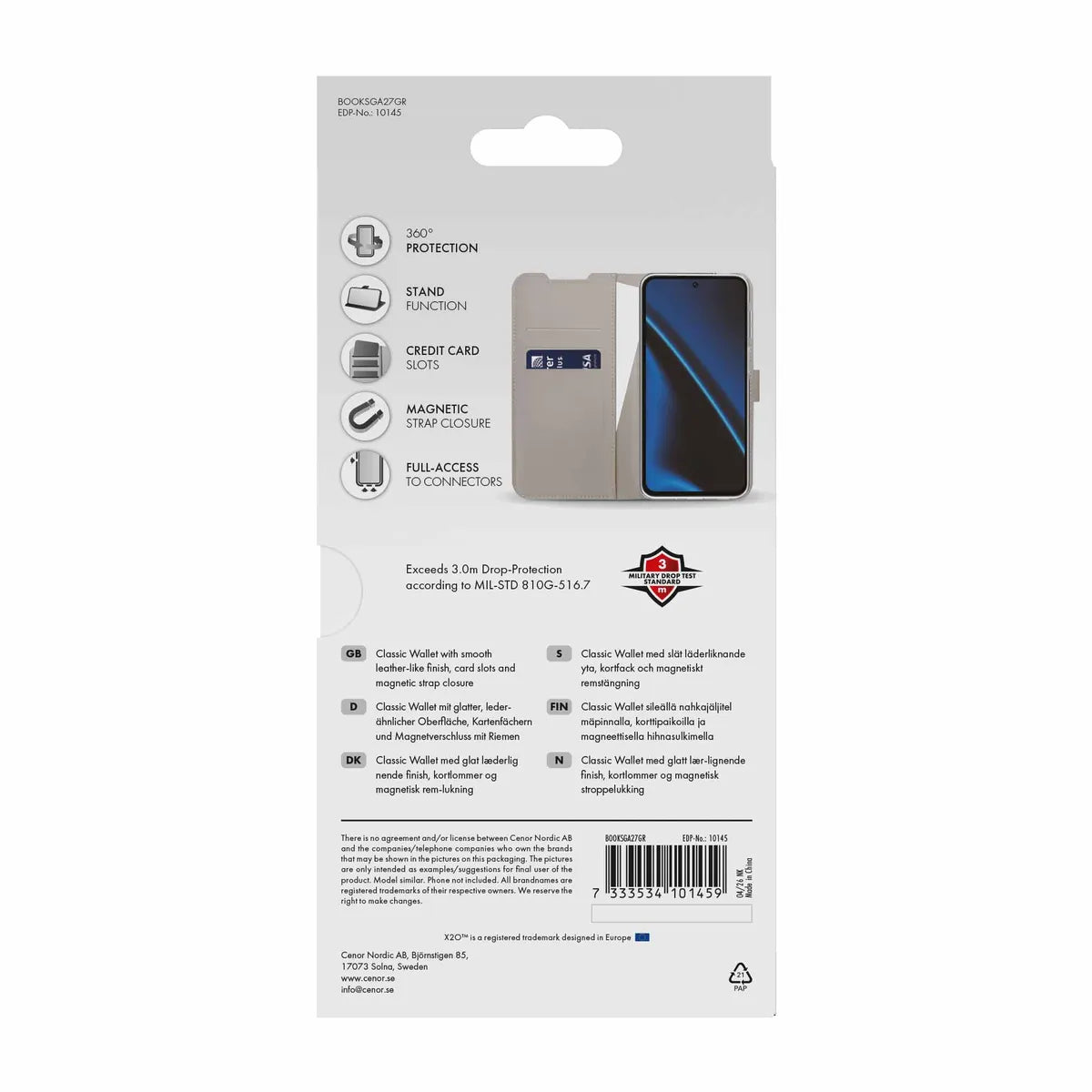 X2O Samsung Galaxy A27 Etui Classic Wallet Greige