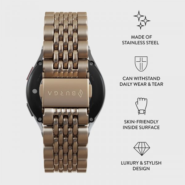 Burga Samsung Galaxy Watch 20 mm Rem Metal Guld