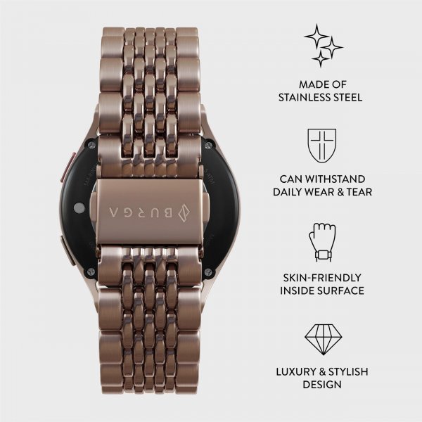 Burga Samsung Galaxy Watch 22mm Rem Metal Rosaguld