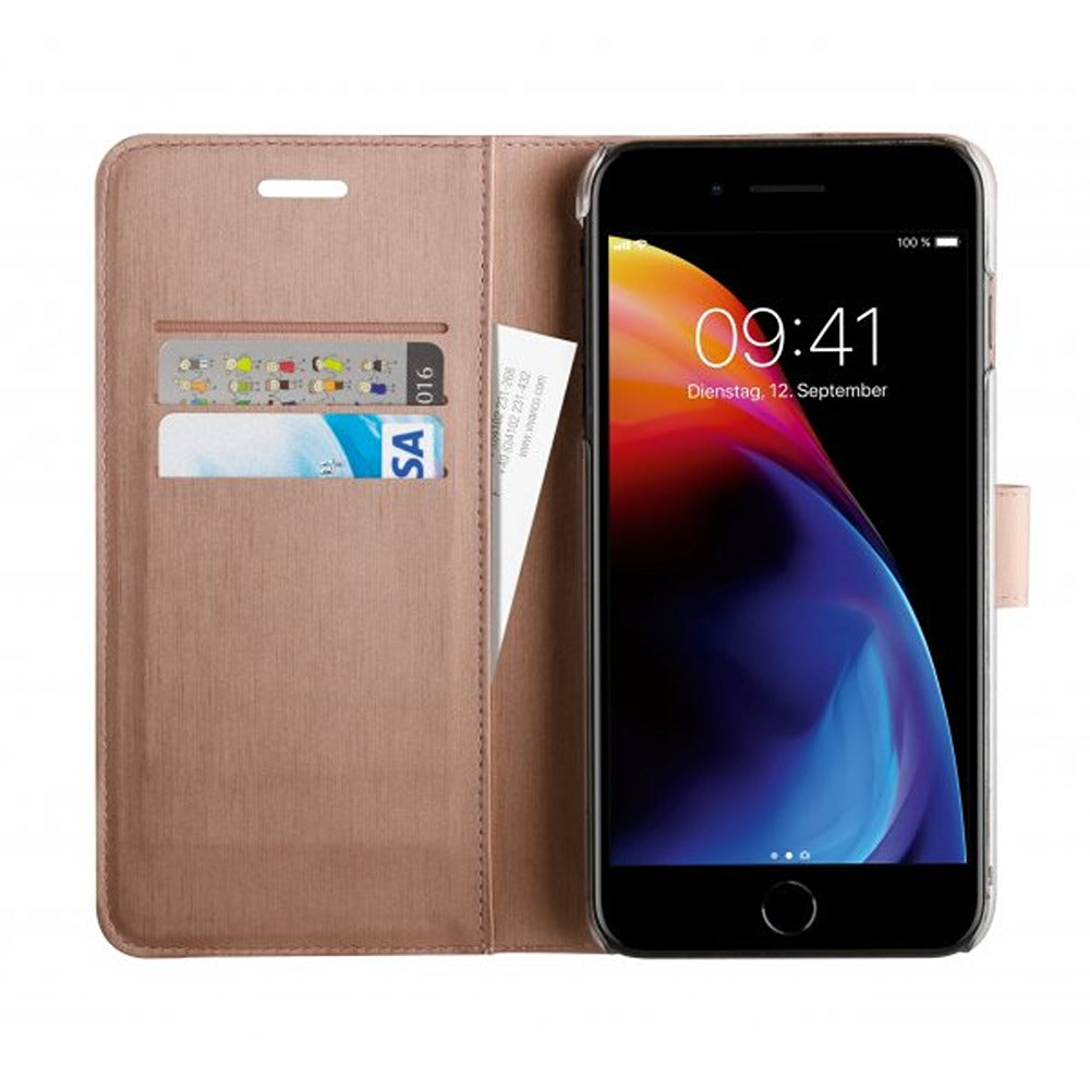 Vivanco iPhone 6/6S Plus/iPhone 7 Plus/iPhone 8 Plus Etui Classic Wallet Rosaguld