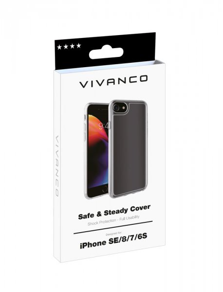 Vivanco iPhone 6/6S/7/8/SE Cover Safe & Steady Transparent