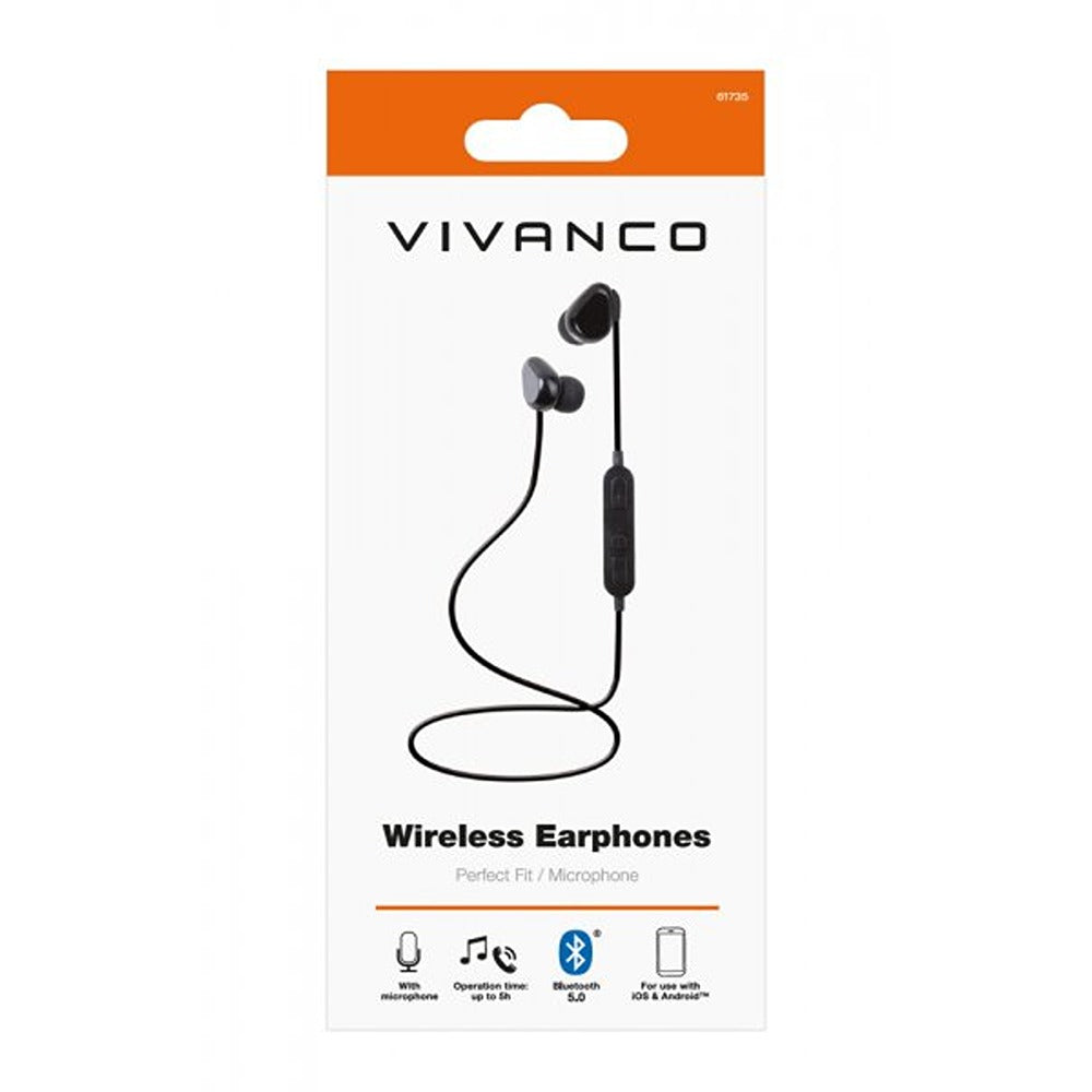 Vivanco Trådløse Hovedtelefoner Wireless Earphones Sort