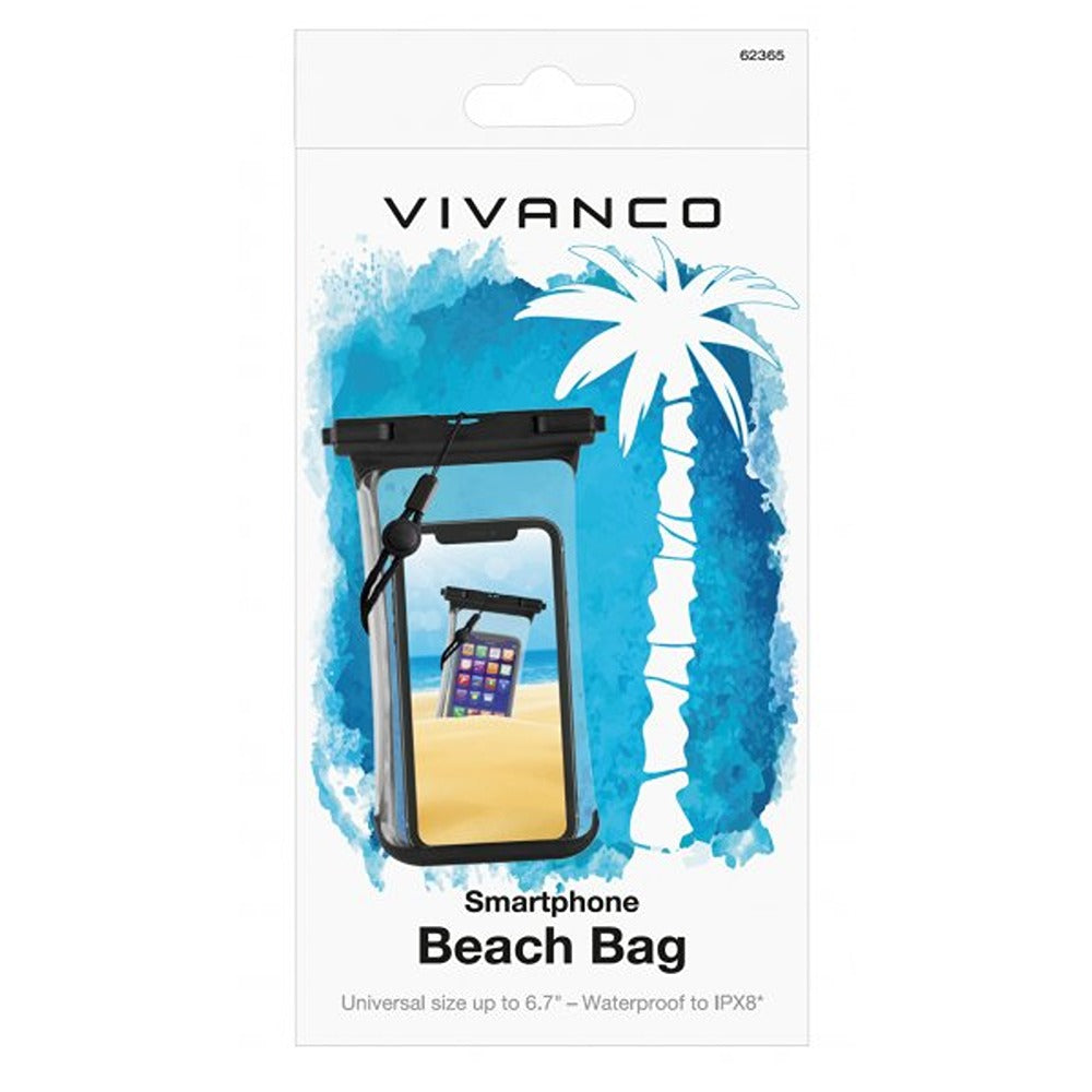 Vivanco 6.7" Smartphone Beach Bag Vandtæt Etui IPX8 Sort